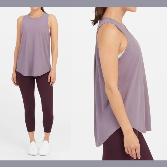 NWT Spanx [ XS ]‎ Go Lightly Got Ya Covered Tank Top in Satin Purple - Picture 2 of 12